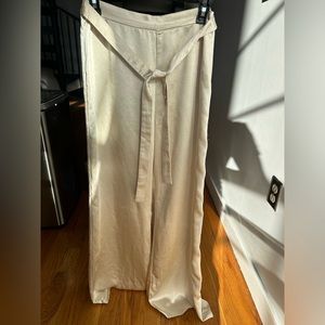 Cream Satin Pants